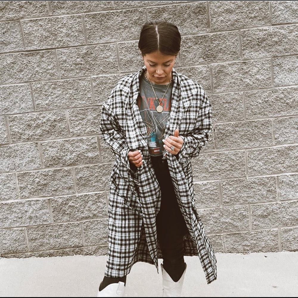 Plaid oversized jacket !